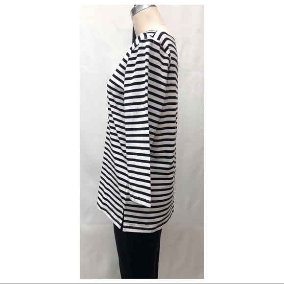 The Vermont Country Store Black/White Stripe Knit - Picture 4 of 12